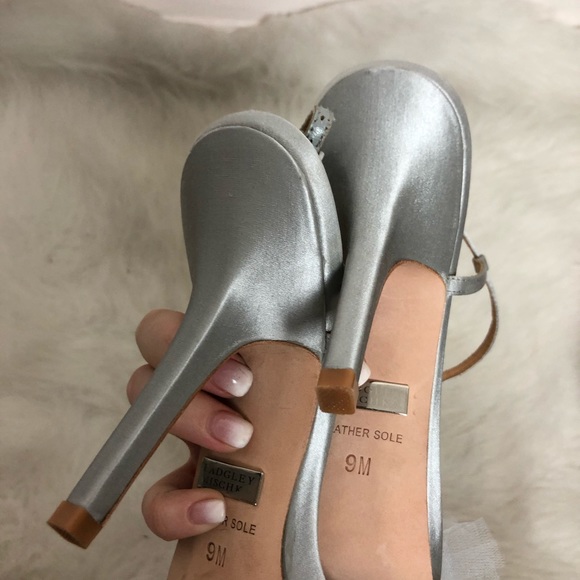 Badgley Mischka Rafaela Evening Flower Mesh Heels - Picture 8 of 10